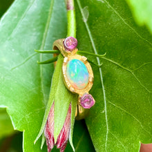 Load image into Gallery viewer, Divya ring | Fire Opal | Amethyst | 18k gold plated
