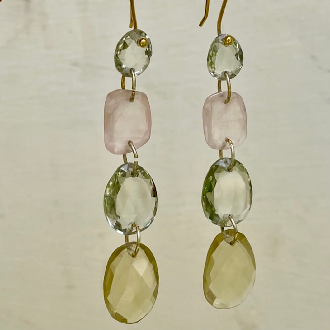 Everly earrings | Quartz | Amethyst | Topaz