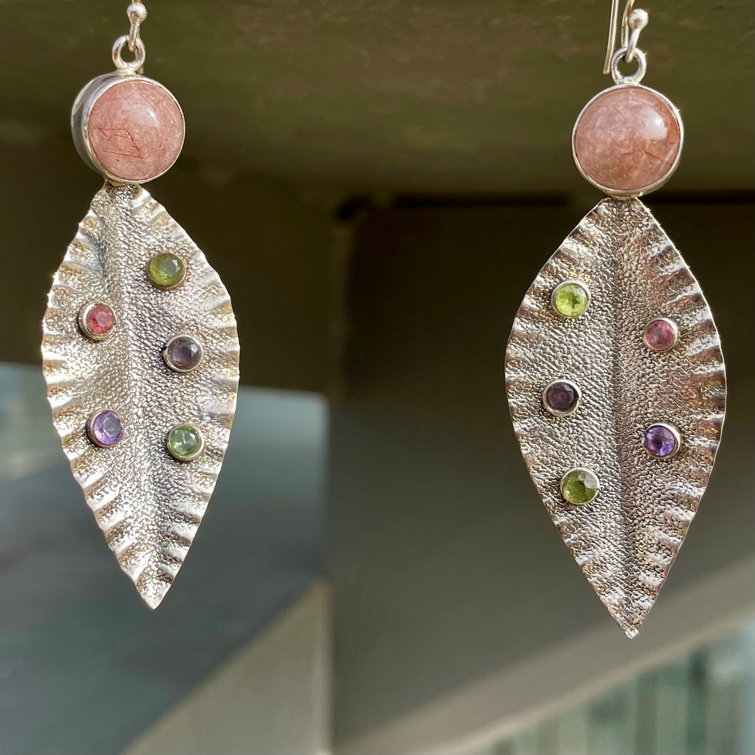 Yashica earrings | Rose Quartz | Amethyst | Peridot