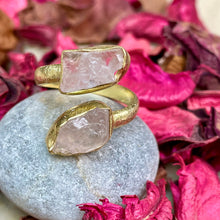 Load image into Gallery viewer, Anvi ring | Rose Quartz | 18k gold plated
