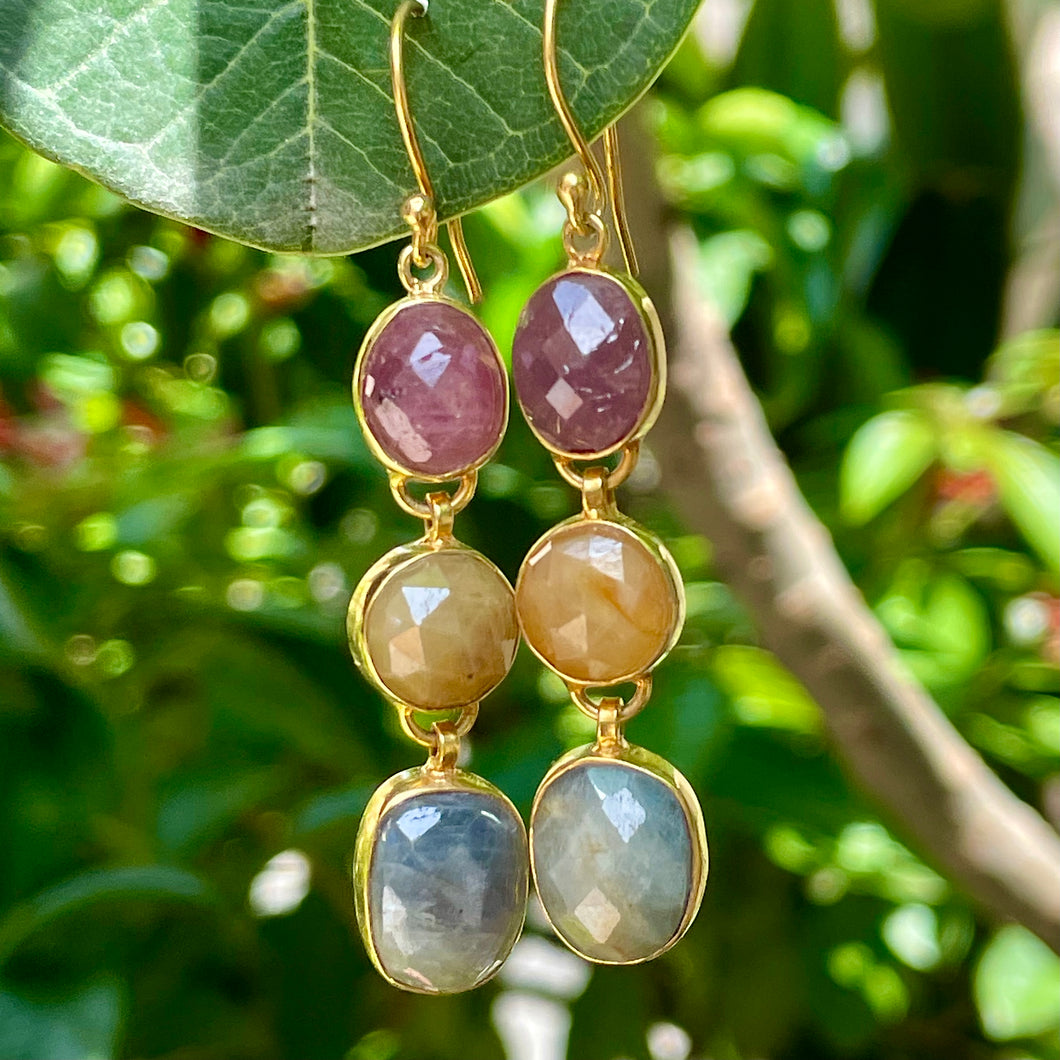 Antariksh earrings | Sapphire | Sterling Silver
