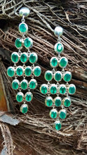 Load image into Gallery viewer, Fanoos Earrings | Green Onyx | 925 Sterling Silver

