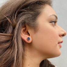 Load image into Gallery viewer, Ishanvi Earrings | Blue Sapphire | 18k gold plated

