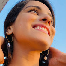 Load image into Gallery viewer, Niharika Earrings | Pearl | 18k gold plated
