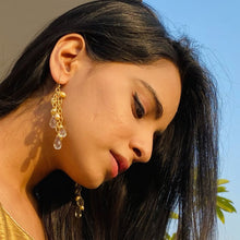 Load image into Gallery viewer, Osha Earrings | Pearl | Prasiolite | 18k gold plated
