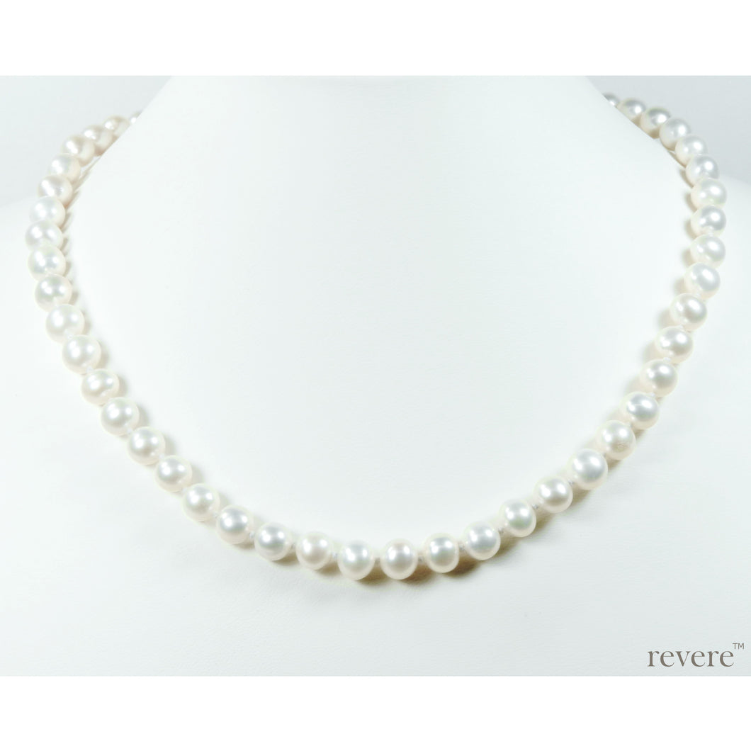 sophistique classic single strand white AAA grade pearl necklace for day wear, evening wear and special occasions